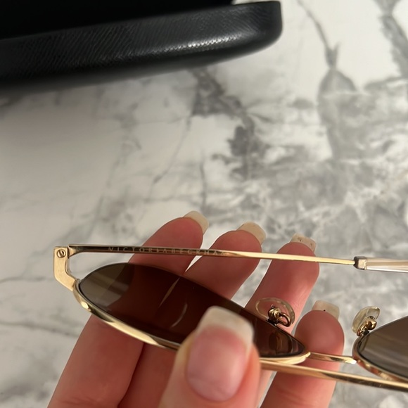 18k rose gold Victoria Beckham aviator sunglasses - Picture 6 of 6